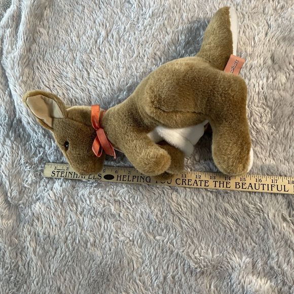 Corroboree Australia Kangaroo Plush Toy With Joey In Pouch Soft Stuffed Animal - Picture 14 of 16